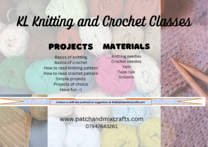 Blank KL Knitting and Crochet Classes